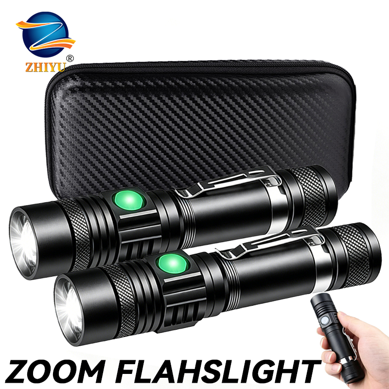 Outdoor Adventure Hiking - Lampe torche LED T6 rechargeable, torche